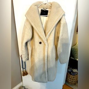 Lucky Brand Cream Sherpa Coat
